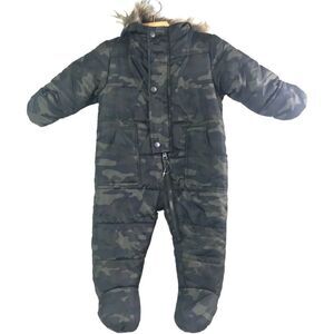Rothschild Camo Pram Winter Faux Fur Hooded Jumpsuit